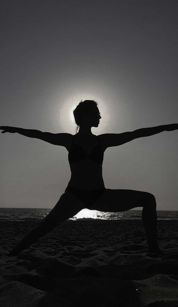 Z-asana-21 Santa Barabar yoga class private Warrior with Zaneta
