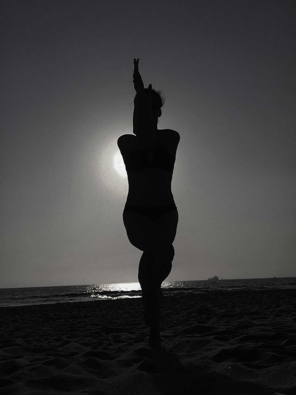 Z-asana-3 Eagle pose in sushine with Zaneta Yoga